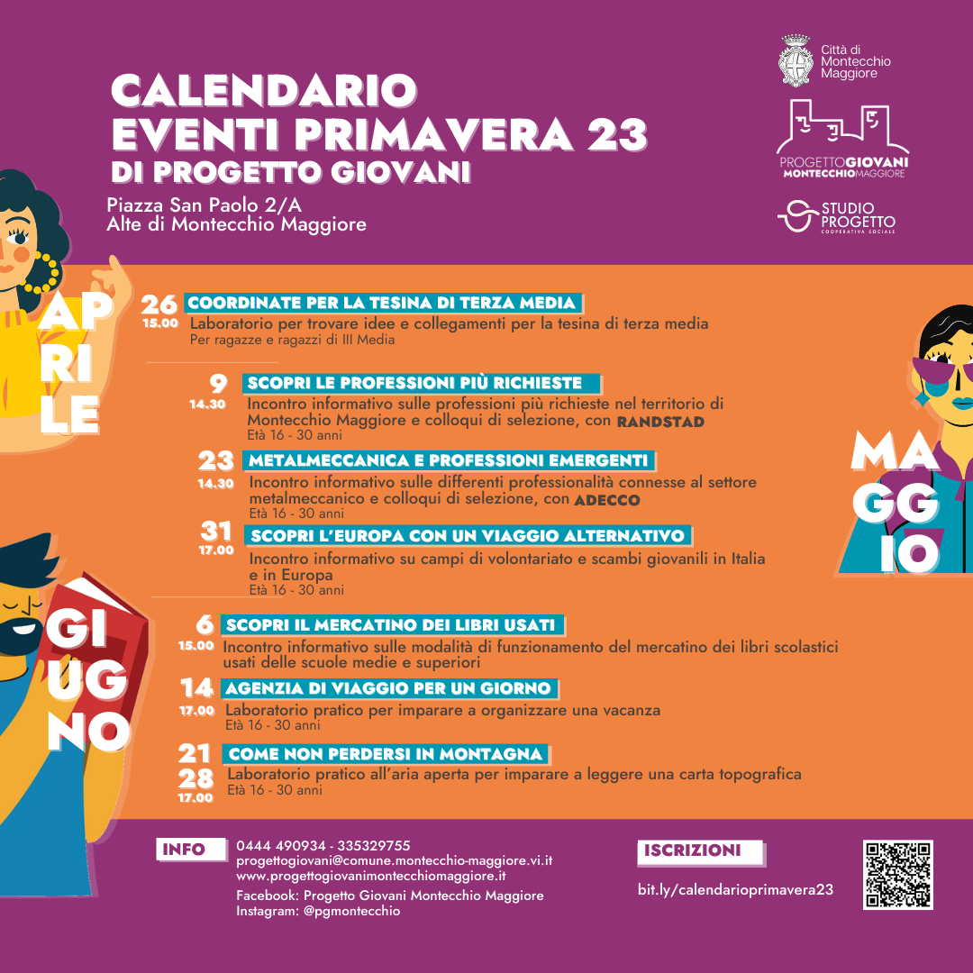 EVENTI DI PRIMAVERA A PROGETTO GIOVANI MONTECCHIO