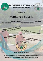 Progetto E.F.A.R. con la protezione civile A.N.A.