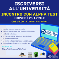 Iscriversi all’Università: incontro con Alpha Test in diretta su Zoom