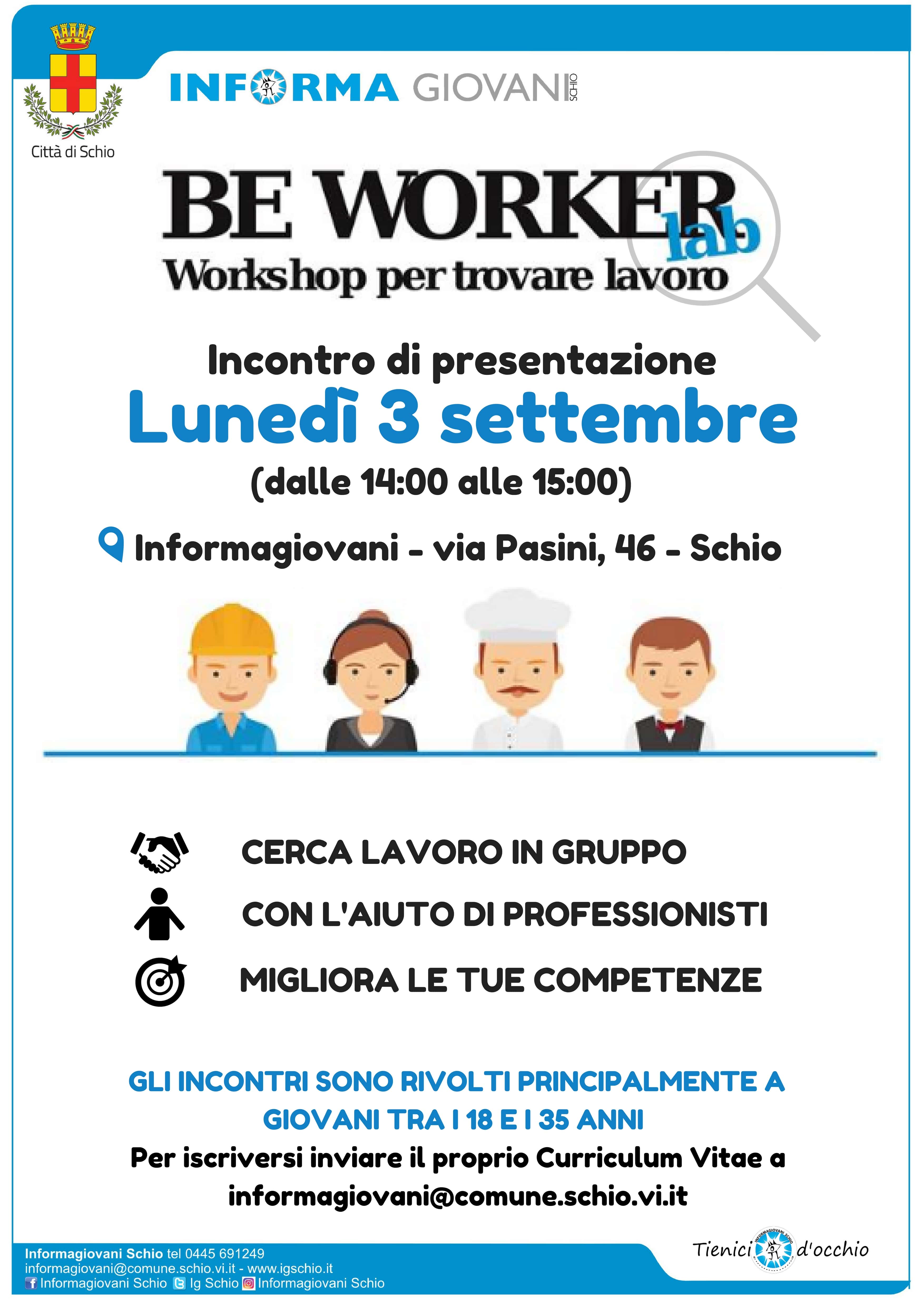 Be Worker Lab: laboratorio per la ricerca di lavoro 