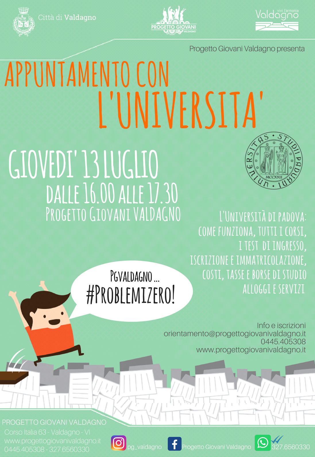 13 Luglio --> Appuntamento con l'Università di Padova